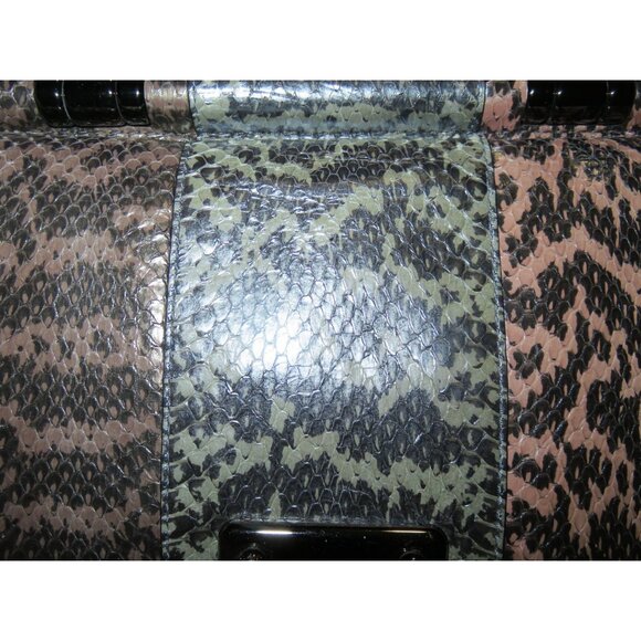 Coach 2017 Color block Exotic Python Glove tanned Leather & Suede Drifter - Picture 15 of 15